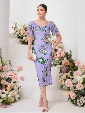 ABITO DA DONNA MIDI FLOREALE