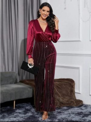 TUTA INTERA SALOPETTE DA DONNA ELEGANTE VELLUTO