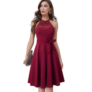ABITO DA DONNA CORTO ELEGANTE BORDEAUX