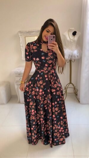 ABITO DA DONNA LUNGO FLOREALE