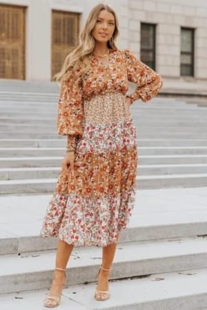 ABITO DA DONNA MIDI FLOREALE