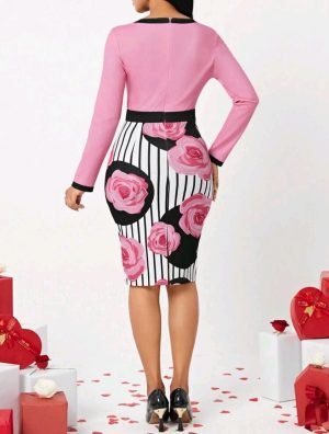 ABITO DA DONNA CORTO ELEGANTE FLOREALE