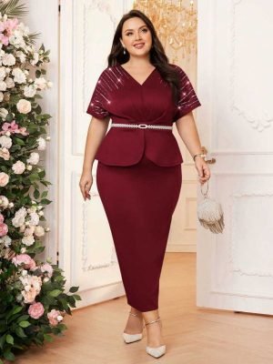 ABITO DA DONNA MIDI ELEGANTE SENZA CINTURA