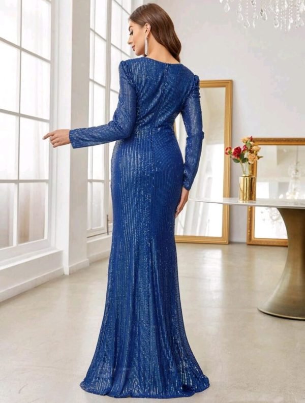 ABITO DA SERA LUNGO ELEGANTE IN PAILLETTES - immagine 2