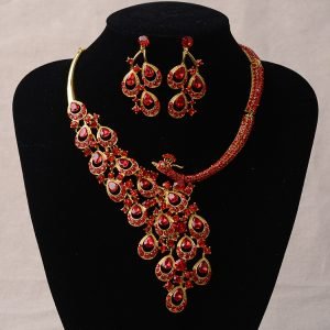 SET COLLANA E ORECCHINI PARURE PAVONE