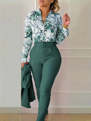 COMPLETO DA DONNA ELEGANTE (CAMICIA E PONTALONE)