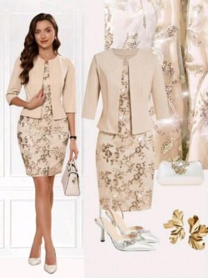 ABITO DA DONNA ELEGANTE DUE PEZZI