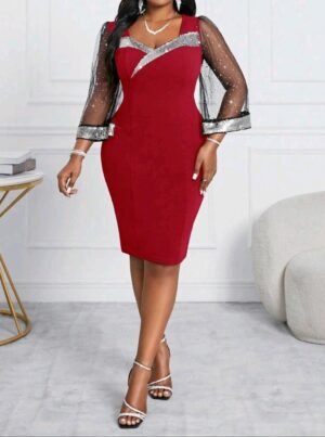 ABITO DA SERA CORTO ELEGANTE ROSSO