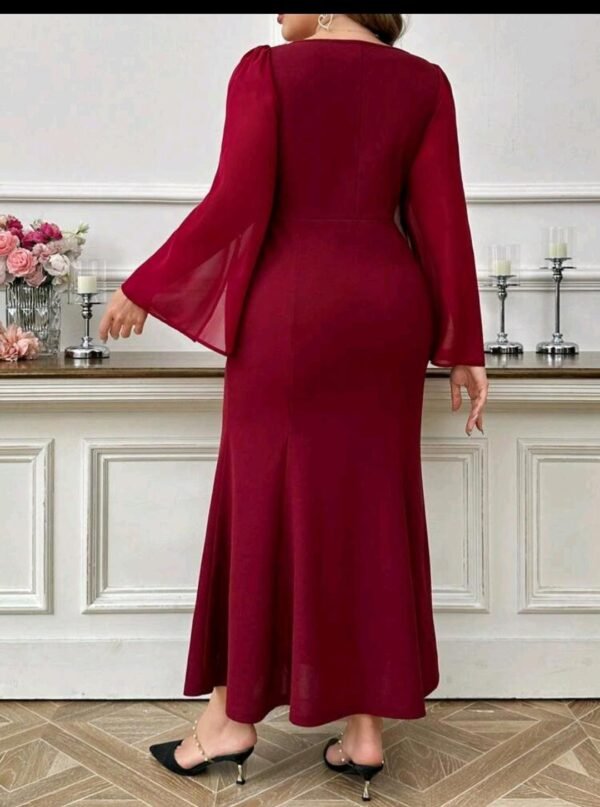 ABITO DA DONNA LUNGO COLORE BORDEAUX - immagine 2