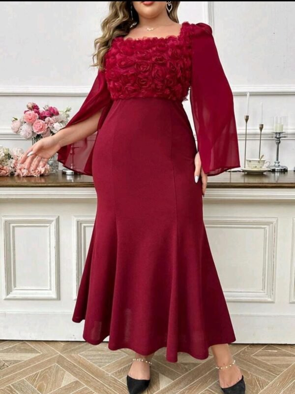 ABITO DA DONNA LUNGO COLORE BORDEAUX