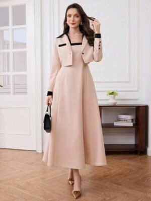 ABITO DA DONNA LUNGO ELEGANTE DUE PEZZI