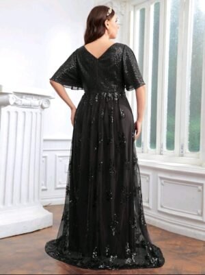 ABITO LUNGO ELEGANTE NERO CURVY