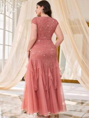 VESTITO DA CERIMONIA ROSA ANTICO