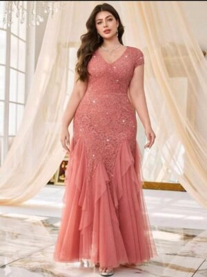 VESTITO DA CERIMONIA ROSA ANTICO