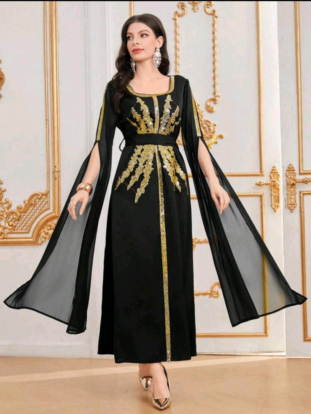 ABITO DA SERA CURVY LUNGO NERO