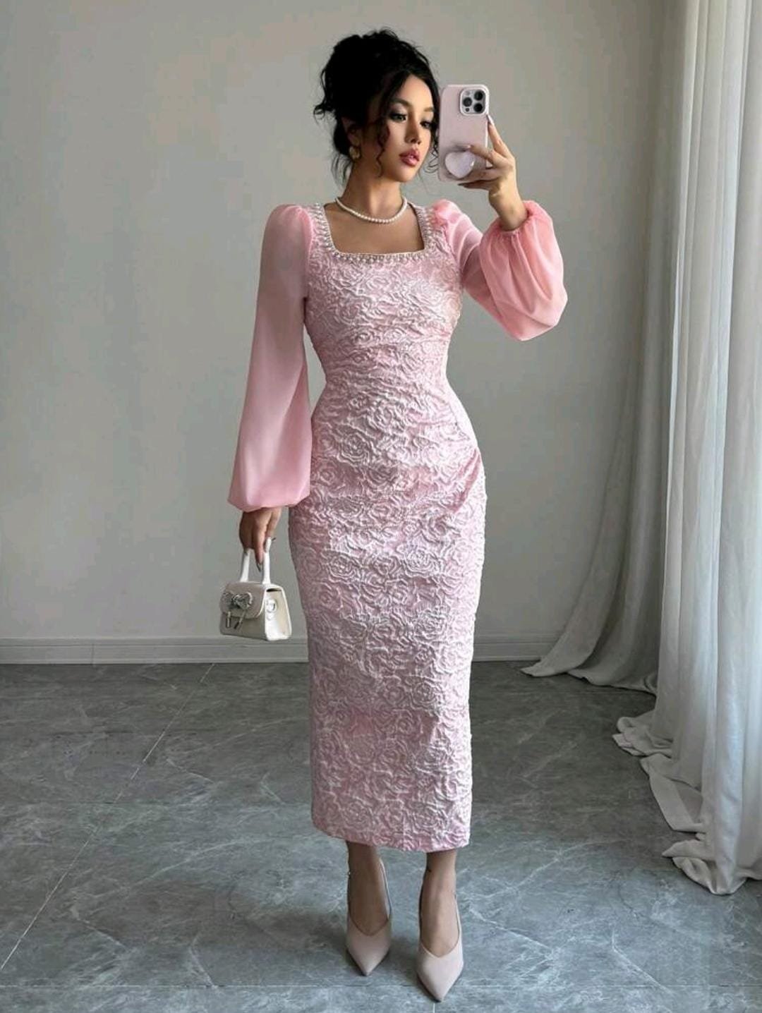 ABITO DA CERIMONIA LUNGO ROSA CIPRIA