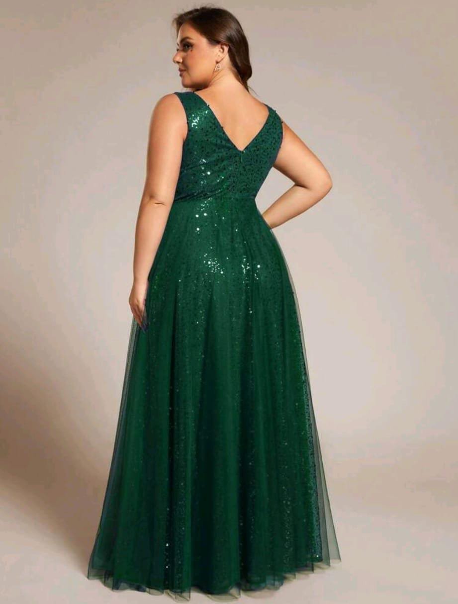 VESTITO LUNGO VERDE EMERALDO - immagine 2